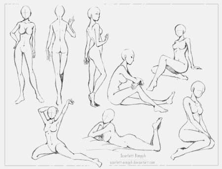 Референсы поз Геншин