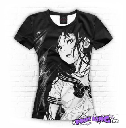 Футболка аниме черная
