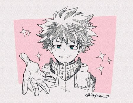 Мидория Изуку рисовать