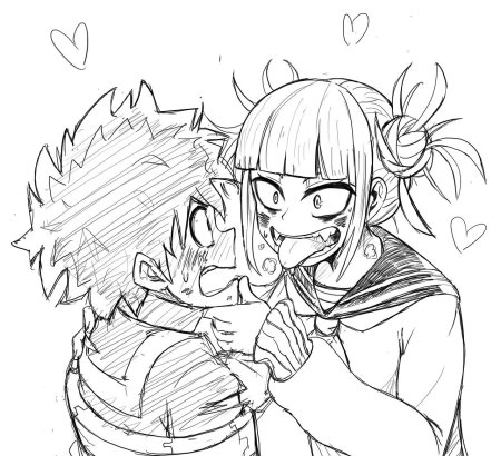 Мидория Изуку и химико тога