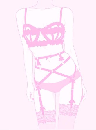 Рисунки для срисовки девушки в белье