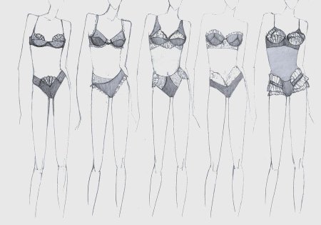 Модель для рисования Нижнего белья