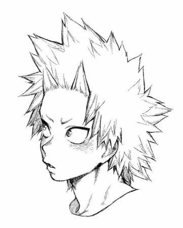 Киришима Эйджиро черно белый