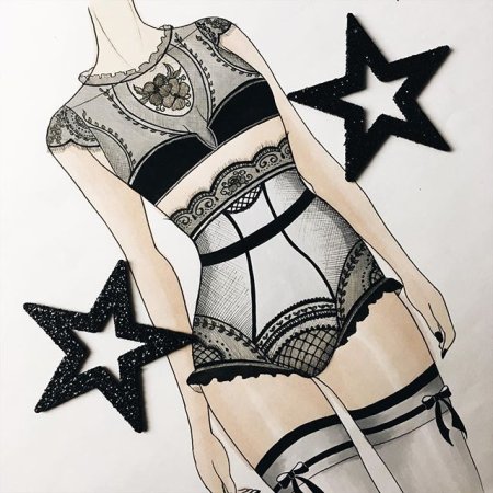 Кружевное белье рисунок