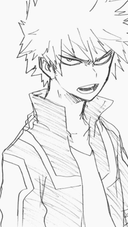 Скетч Бакуго Кацуки