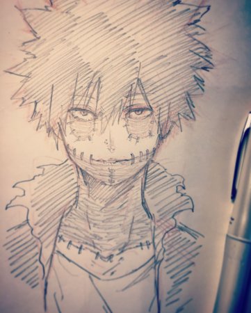 Скетчи моя геройская Академия Даби