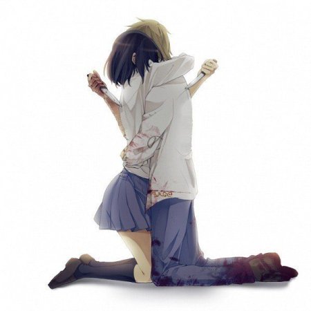 Аниме девушка убивает парня