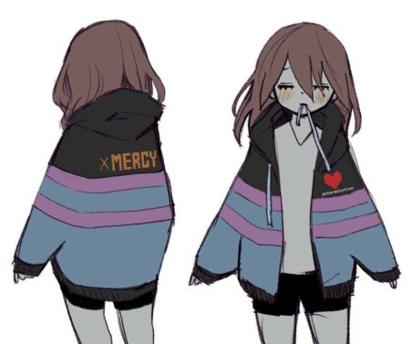 Референс Фриск из Undertale