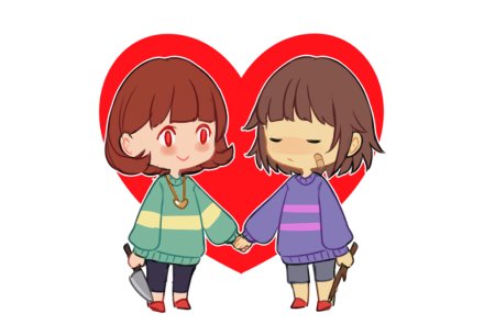 Чиби Фриск и Чиби Чара