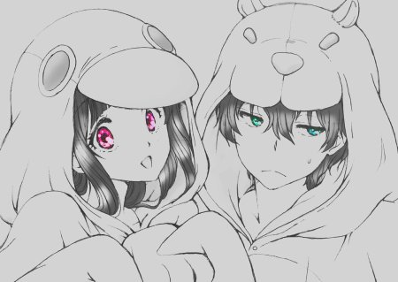 Парные рисунки аниме