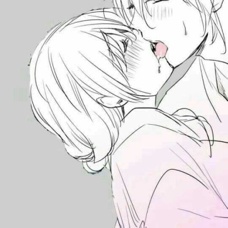 Парная ава поцелуй аниме