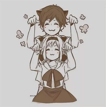 Милые аниме пары дурачатся