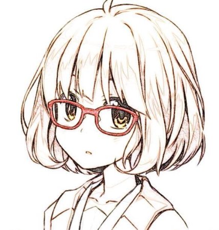 Курияма Мирай черно белая