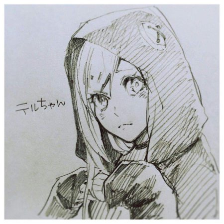 Набросок для рисования капюшон