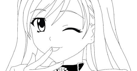Картинки раскраски аниме девушек