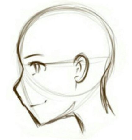 Аниме лицо в профиль