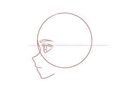 Аниме голова боком