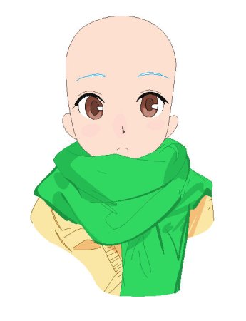 Шарф на шее референс