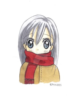 Шарф рисование аниме