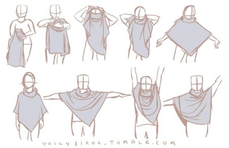 Складки на плаще референс