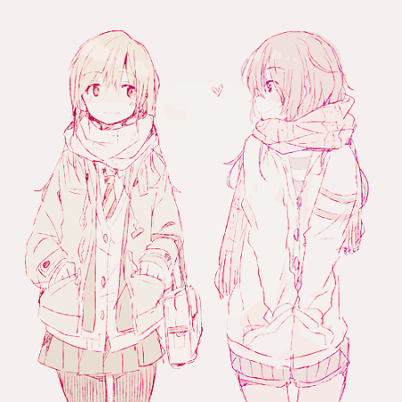 Шарф рисование аниме