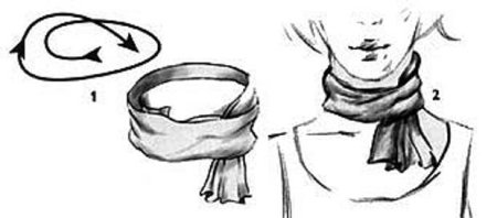 Нарисовать шарфик на шее