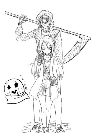 Ангел кровопролития Зак и Рейчел черно белые