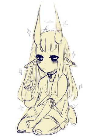 Девушка демон скетч