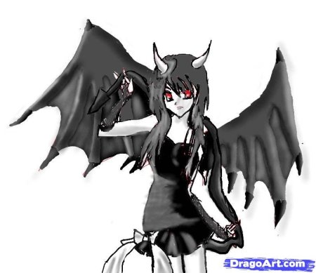 Рисунки аниме девушек демонов