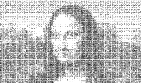 ASCII – портрет моны Лизы
