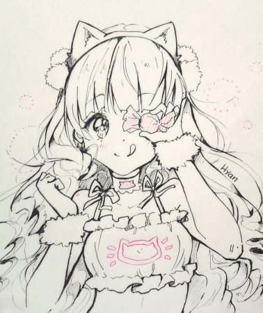 Новогодние аниме для срисовки