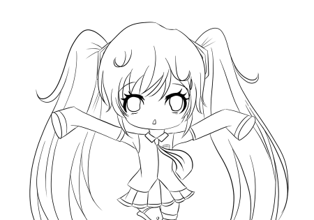 Картинки аниме раскраски