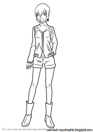 Раскраски аниме Токийский гуль тока