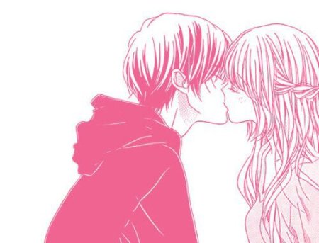 Рисование аниме поцелуй