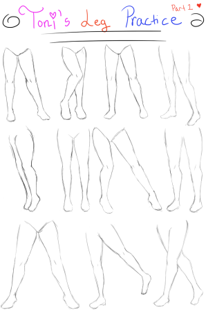 Рисование ног аниме