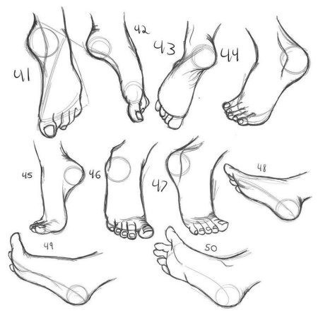 Референс пальцев ног