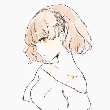 Аниме лицо сбоку девушка