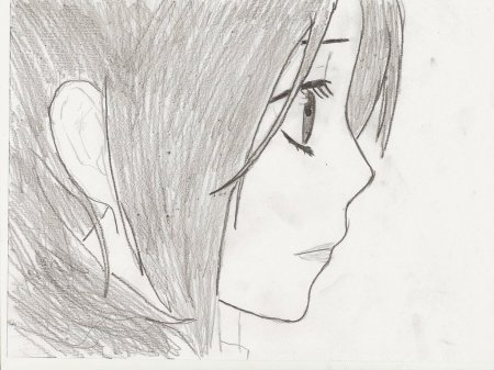 Аниме лицо в профиль