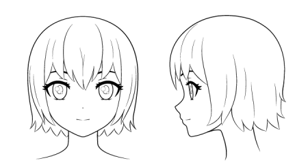 Аниме лицо анфас