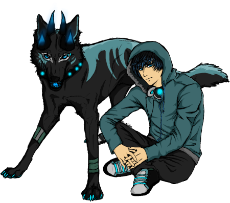 Получеловек полуволк аниме