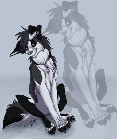 Волк в стиле аниме