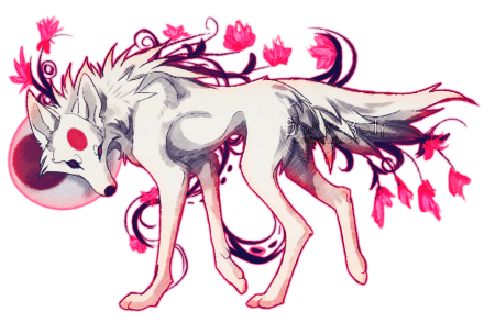 Розовый волк аниме