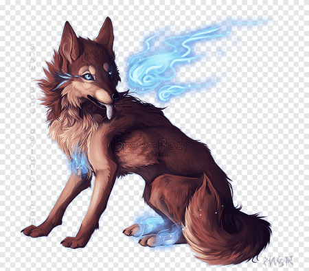 Волк в стиле аниме