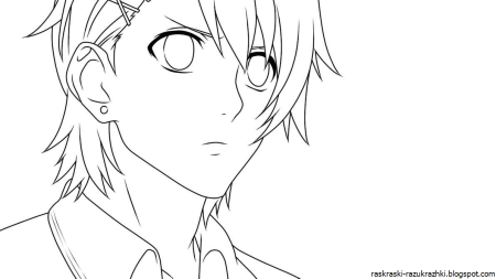 Раскраска аниме парни