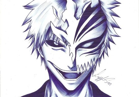 Маска Ичиго Куросаки тату