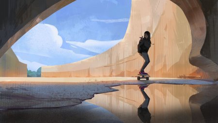 Обои со скейтом бесконечности