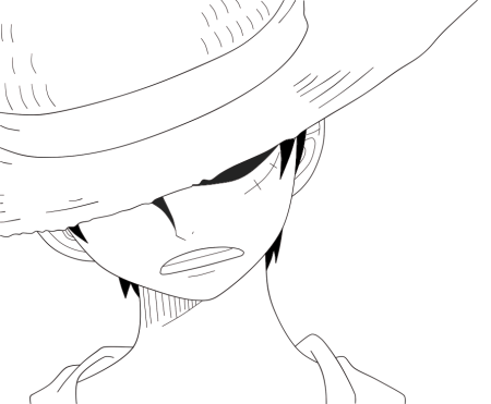 Ван Пис Луффи для срисовки