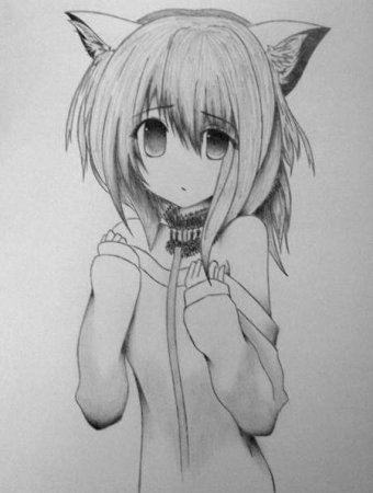 Аниме девушки с ушками карандашом