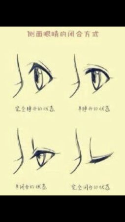 Прикрытые глаза аниме сбоку