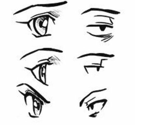 Аниме глаза сбоку референсы